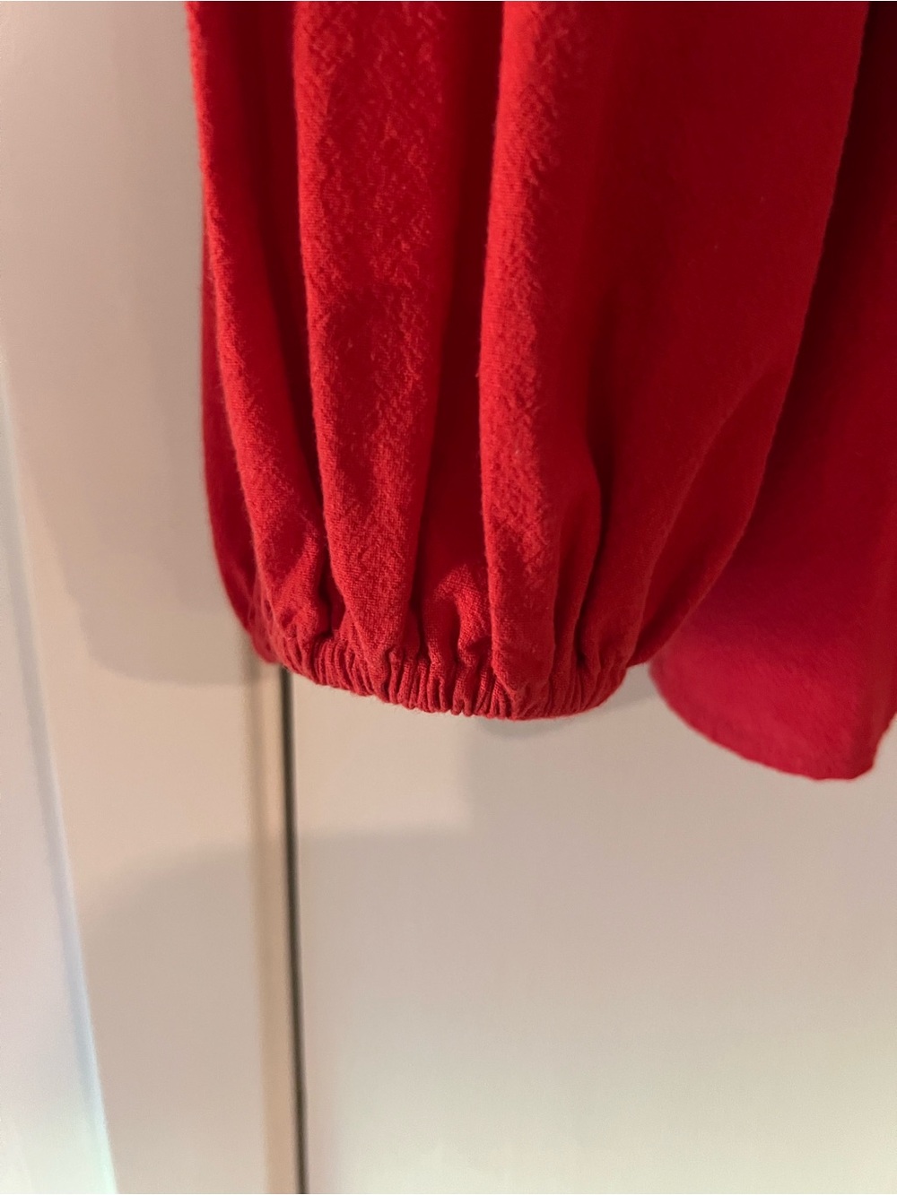 FIGUE Red Embroidered Button-Front Blouse - Picture 4 of 6